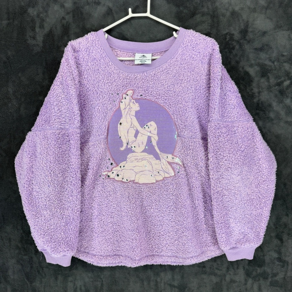 Disney Spirit Jersey The Little Mermaid Ariel Purple Sherpa Large EUC